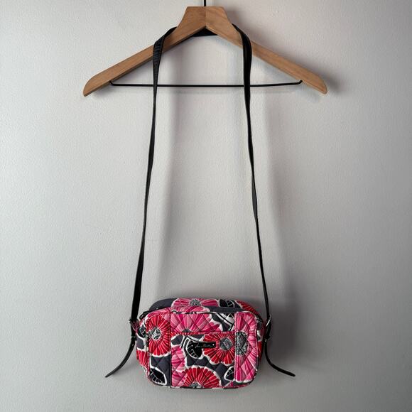 Vera Bradley Cherry Blossom Floral Print Cotton Crossbody Bag Purse - Picture 1 of 9